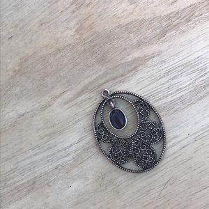 Vintage Black Stone Pendant